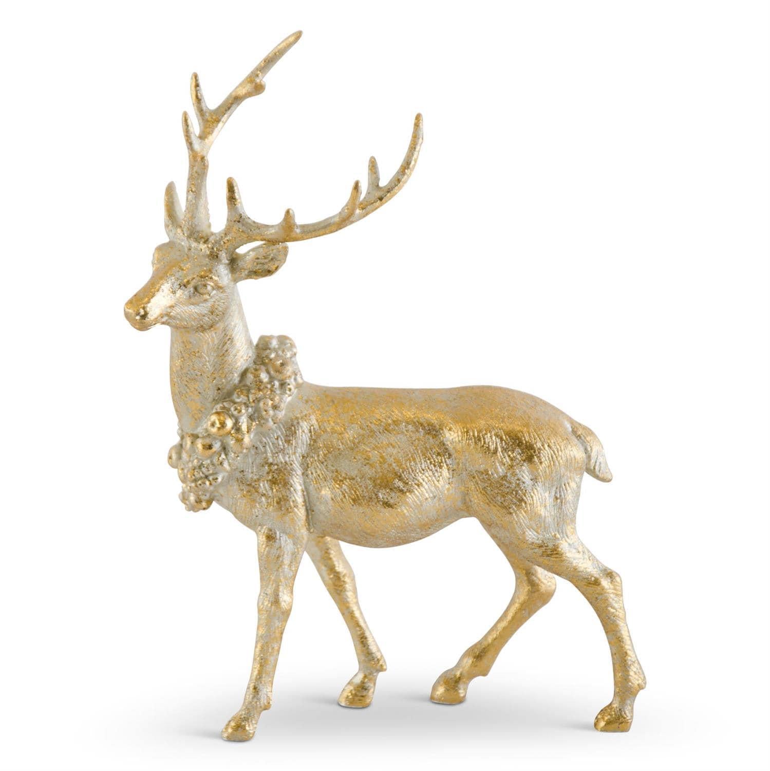 Antique Gold Resin Reindeer